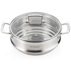 Le Creuset Stainless Steel Large Multi Steamer with Glass Lid