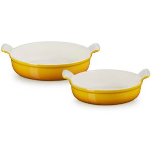 Le Creuset Nectar Stoneware Heritage Set of 2 Deep Round Dishes