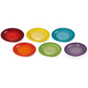 Le Creuset Rainbow Set of 6 22cm Side Plates