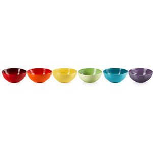 Le Creuset Rainbow Set of 6 Cereal Bowls