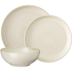 Denby Linen 12 Piece Coupe Tableware Set