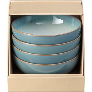 Denby Azure Haze 4 Piece Coupe Cereal Bowl Set