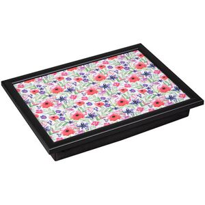 Denby Watercolour Floral Lap Tray With Black Edge