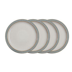 Denby Elements Light Grey Set Of 4 Dinner Plates