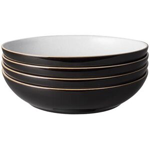 Denby Elements Black Set Of 4 Pasta Bowls