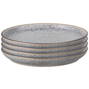 Denby Studio Grey Set Of 4 Small Coupe Plates