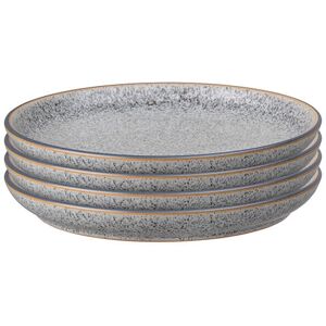 Denby Studio Grey Set Of 4 Medium Coupe Plates