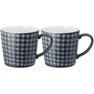 Denby Impression Charcoal Set Of 2 Diamond Large Mug