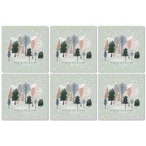 Denby Christmas Trees Set Of 6 Square Placemats