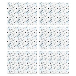Denby Elements Set Of 6 Terrazzo Effect Blues Placemats