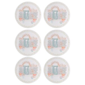 Denby Set Of 6 Walled Garden Round Placemats