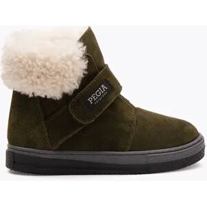 Pegia Arnes Shearling Kids' Velcro Boots, 29/11 / Khaki