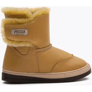 Pegia Denia Shearling Kids' Velcro Boots, 32/13 / Mustard