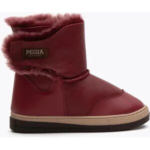 Pegia Denia Shearling Kids' Velcro Boots, 26/8.5 / Burgundy