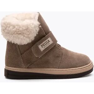 Pegia Arnes Shearling Kids' Velcro Boots, 26/8.5 / Stone