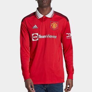 adidas Manchester United FC Home Long Sleeve Shirt 2022 2023 Mens - male - Red - 3XL