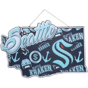 FOCO Seattle Kraken 10.5'' x 15'' Die-Cut State Sign - Unisex - Multi