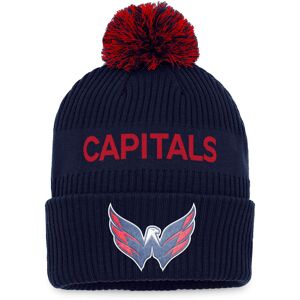 Men's Fanatics Branded Navy/Red Washington Capitals 2022 NHL Draft Authentic Pro Cuffed Knit Hat with Pom - Male - Navy