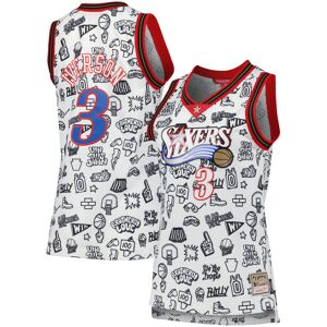 Women's Mitchell & Ness Allen Iverson White Philadelphia 76ers 2000 Doodle Swingman Jersey - Female - White