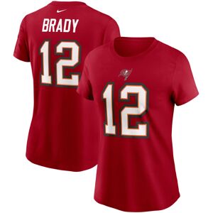 Women's Nike Tom Brady Red Tampa Bay Buccaneers Name & Number T-Shirt - Female - Red