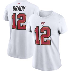 Women's Nike Tom Brady White Tampa Bay Buccaneers Name & Number T-Shirt - Female - White