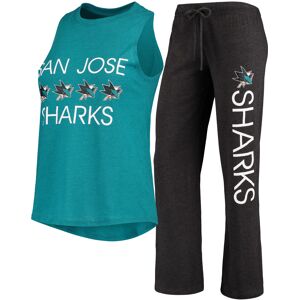 Women's Concepts Sport Teal/Black San Jose Sharks Meter Tank Top & Pants Sleep Set - Female - Teal