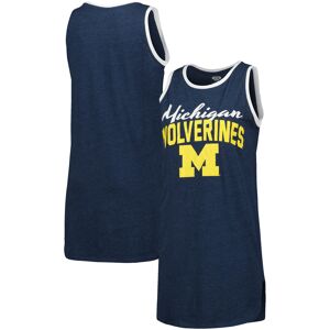 Women's Concepts Sport Heathered Navy Michigan Wolverines Tank Nightshirt - Female - Heather Navy