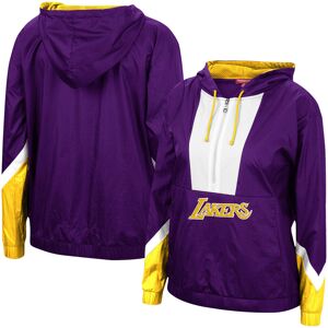 Women's Mitchell & Ness Purple Los Angeles Lakers Half-Zip Windbreaker 2.0 Hoodie - Female - Purple