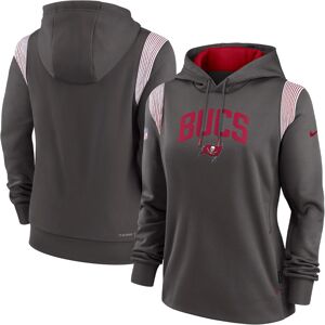 Women's Nike Pewter Tampa Bay Buccaneers Sideline Stack Performance Pullover Hoodie - Female - Pewter