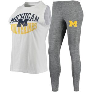 Women's Concepts Sport Charcoal/White Michigan Wolverines Tank Top & Leggings Sleep Set - Female - Charcoal