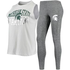 Women's Concepts Sport Charcoal/White Michigan State Spartans Tank Top & Leggings Sleep Set - Female - Charcoal