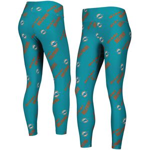 Women's Concepts Sport Aqua Miami Dolphins Breakthrough Allover Print Lounge Leggings - Female - Aqua