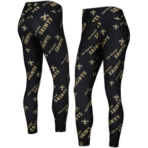 Women's Concepts Sport Black New Orleans Saints Breakthrough Allover Print Lounge Leggings - Female - Black