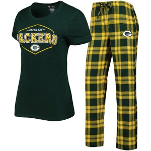 Women's Concepts Sport Green/Gold Green Bay Packers Badge T-Shirt & Pants Sleep Set - Female - Green