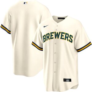 Men's Nike Cream Milwaukee Brewers Home Blank Replica Jersey - Male - Cream