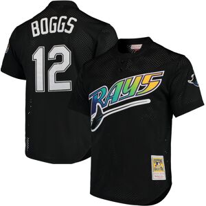 Men's Mitchell & Ness Wade Boggs Black Tampa Bay Rays Cooperstown Collection 1991 Mesh Batting Practice Jersey - Male - Black