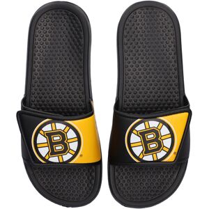 Youth FOCO Boston Bruins Colorblock Big Logo Legacy Slide Sandals - Unisex - Black