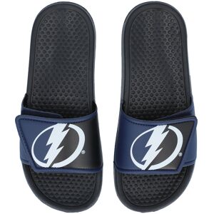 Youth FOCO Tampa Bay Lightning Colorblock Big Logo Legacy Slide Sandals - Unisex - Black