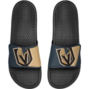 Youth FOCO Vegas Golden Knights Colorblock Big Logo Legacy Slide Sandals - Unisex - Black