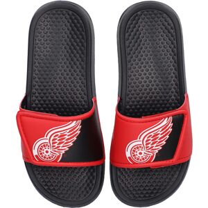 Youth FOCO Detroit Red Wings Colorblock Big Logo Legacy Slide Sandals - Unisex - Black