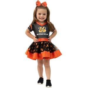 Girls Toddler Black Cincinnati Bengals Tutu Tailgate Game Day V-Neck Costume - Female - Black
