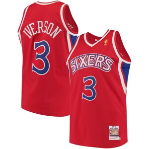 Men's Mitchell & Ness Allen Iverson Red Philadelphia 76ers Hardwood Classics Authentic Jersey - Male - Red