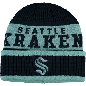 Youth Deep Sea Blue Seattle Kraken Puck Pattern Cuffed Knit Hat - Male - Navy