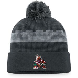 Men's Fanatics Branded Charcoal Arizona Coyotes Authentic Pro Home Ice Cuffed Knit Hat with Pom - Male - Charcoal