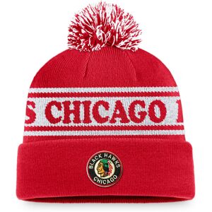 Men's Fanatics Branded Red Chicago Blackhawks Vintage Sport Resort Cuffed Knit Hat with Pom - Male - Red