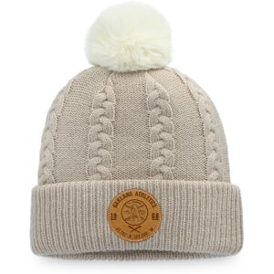 Women's Fanatics Branded Natural Oakland Athletics Outdoor Play Cuffed Knit Hat with Pom - Female - Natural