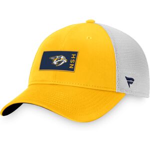 Men's Fanatics Branded Gold/White Nashville Predators Authentic Pro Rink Trucker Snapback Hat - Male - Gold