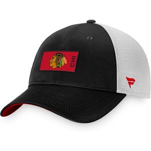 Men's Fanatics Branded Black/White Chicago Blackhawks Authentic Pro Rink Trucker Snapback Hat - Male - Black