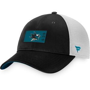 Men's Fanatics Branded Black/White San Jose Sharks Authentic Pro Rink Trucker Snapback Hat - Male - Black