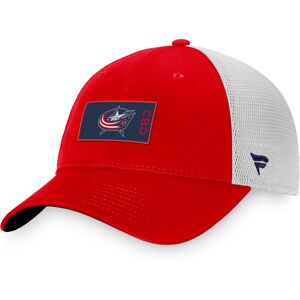 Men's Fanatics Branded Red/White Columbus Blue Jackets Authentic Pro Rink Trucker Snapback Hat - Male - Red